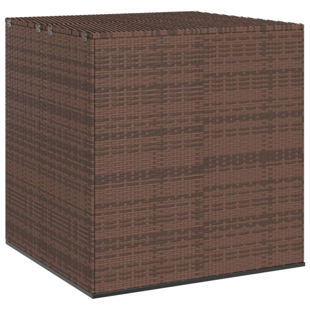 Petromila vidaXL Záhradný úložný box z polyratanu 100x97,5x104 cm hnedý